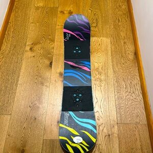 Burton snowboard black for kids rainbow colors 130 inches no bindings included
